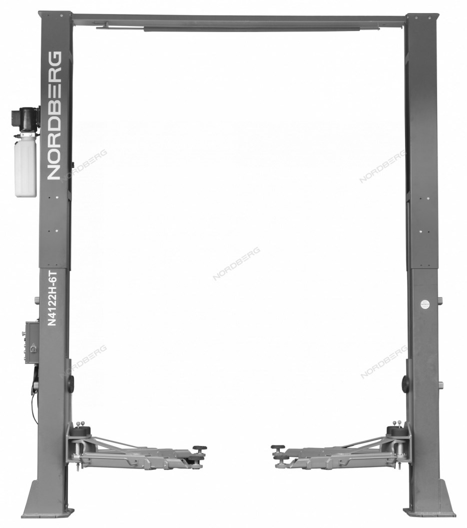 Двухстоечный подъемник LONG NORDBERG N4122H1E-6TG с верхней синхронизацией, г/п 6 т, 380 В (Серый)